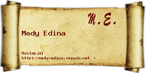 Medy Edina névjegykártya